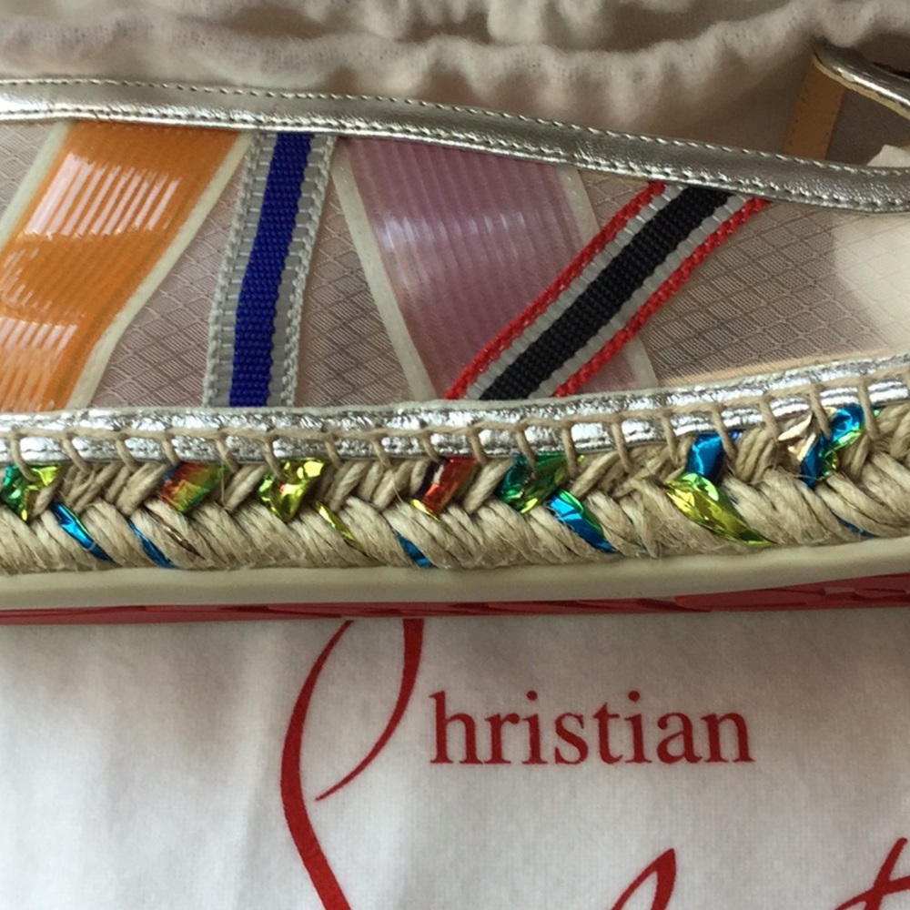 CHRISTIAN LOUBOUTIN IVY ESPAFUN FLATS GORGEOUS🌈🌈 - Picture 7 of 8